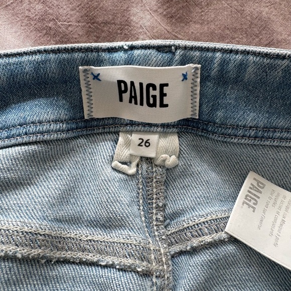 PAIGE Anessa Light Blue Wide Leg Cropped Jeans (petite length) - Picture 3 of 6